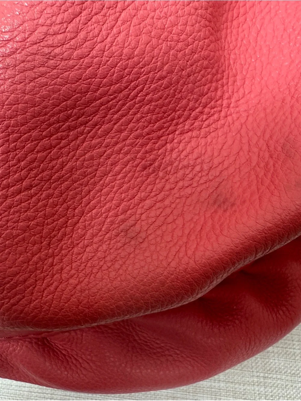 Cole Haan Coral Pink Pebbled Leather Hobo Bag